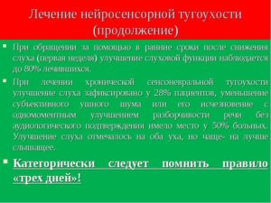 Временное улучшение слуха при нейросенсорной тугоухости