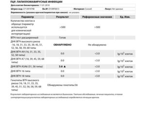 ВПЧ расшифровка результата