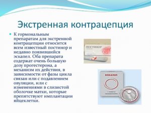 Экстренная контрацепция и применение монофазного перорального контрацептива