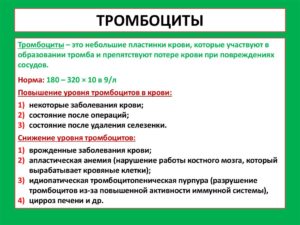 Высокие тромбоциты лечение