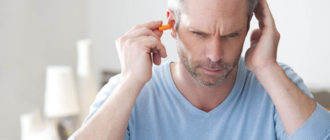 Монотонный шум в левом ухе