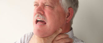 Человек задыхается