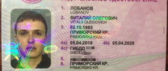 Водительское удостоверение с одним видящим глазом