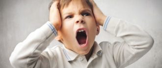 Вспышки гнева на ребенка
