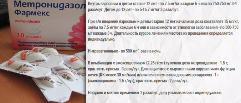 Метронидазол при баквагинозе