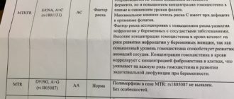 Мутации фолатного цикла при беременности