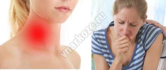 Душили, болит горло, кашель с кровью