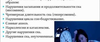 Нарушение сна и установление режима