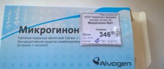 Микрогинон и месячные